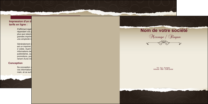realiser depliant 2 volets  4 pages  texture contexture structure MIDBE22786