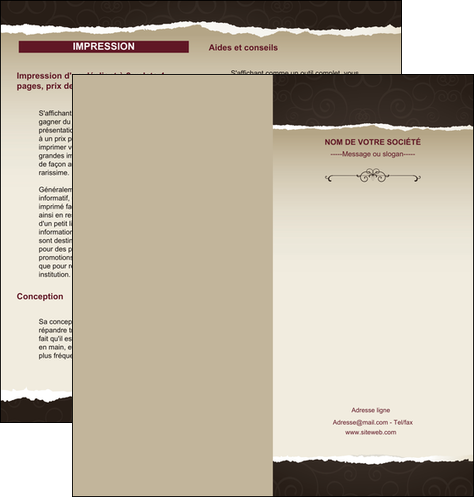 imprimerie depliant 2 volets  4 pages  texture contexture structure MIDBE22800