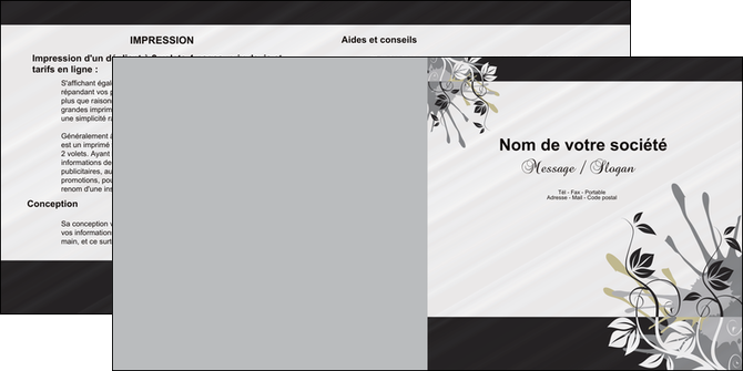 faire depliant 2 volets  4 pages  fleuriste et jardinage fleurs fleuriste jardin MFLUOO23434