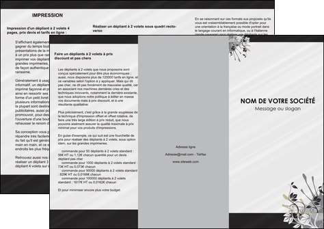 modele depliant 3 volets  6 pages  fleuriste et jardinage fleurs fleuriste jardin MFLUOO23436