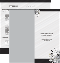 faire depliant 2 volets  4 pages  fleuriste et jardinage fleurs fleuriste jardin MIF23450
