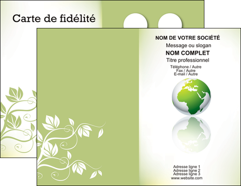 imprimer carte de visite paysage nature nature verte ecologie MIDBE23532