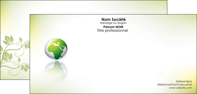 personnaliser maquette carte de correspondance paysage nature nature verte ecologie MIF23542