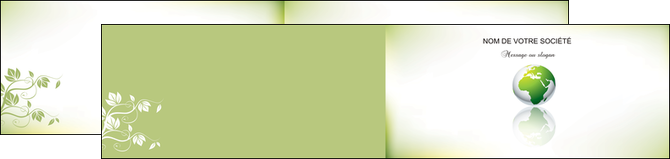 maquette en ligne a personnaliser depliant 2 volets  4 pages  paysage nature nature verte ecologie MIF23552