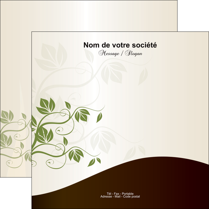 modele en ligne flyers fleuriste et jardinage feuilles feuilles vertes nature MFLUOO23620