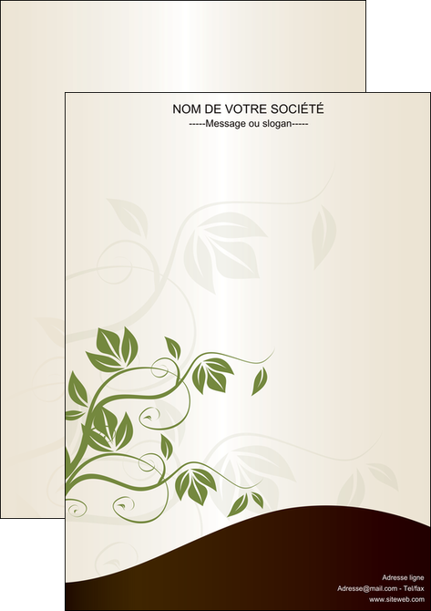 realiser affiche fleuriste et jardinage feuilles feuilles vertes nature MIDLU23628