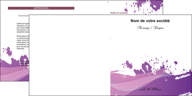 maquette en ligne a personnaliser depliant 2 volets  4 pages  peinture texture contexture structure MFLUOO23734