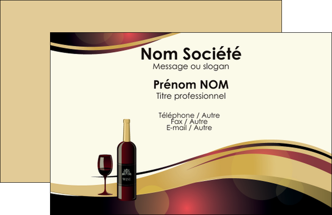 creer modele en ligne carte de visite vin commerce et producteur vin vignoble bouteille de vin MIDBE24292