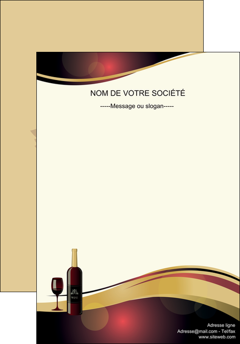 creer modele en ligne affiche vin commerce et producteur vin vignoble bouteille de vin MIDBE24298