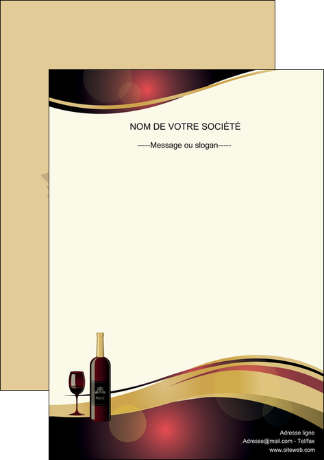 imprimerie affiche vin commerce et producteur vin vignoble bouteille de vin MIDBE24302