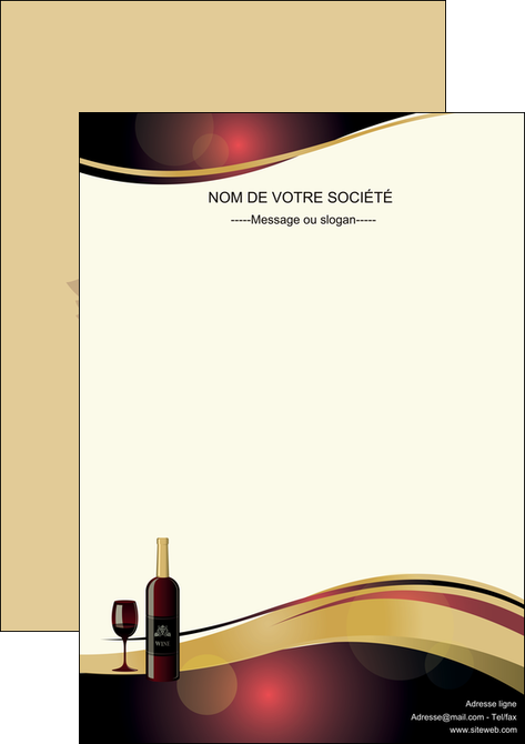 cree affiche vin commerce et producteur vin vignoble bouteille de vin MIDBE24304