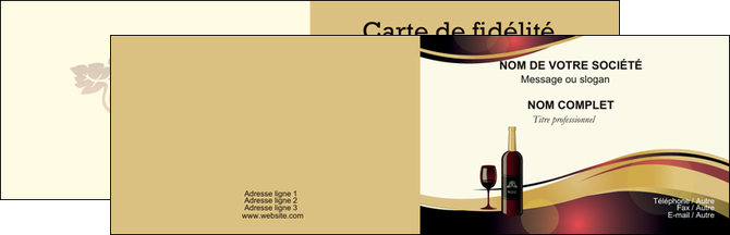 realiser carte de visite vin commerce et producteur vin vignoble bouteille de vin MIDBE24306