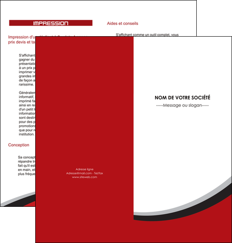 imprimerie depliant 2 volets  4 pages  structure contexture design simple MFLUOO24558
