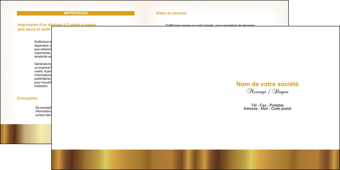 faire depliant 2 volets  4 pages  texture structure contexture MIFCH24746