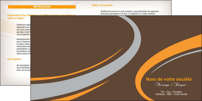 exemple depliant 2 volets  4 pages  texture contexture structure MIDLU24928