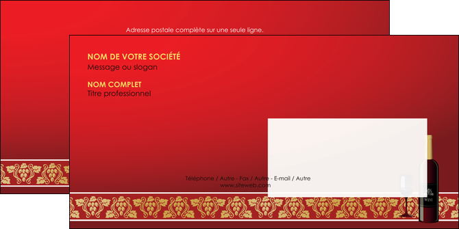imprimerie enveloppe vin commerce et producteur vin vignoble bouteille de vin MIDBE25248