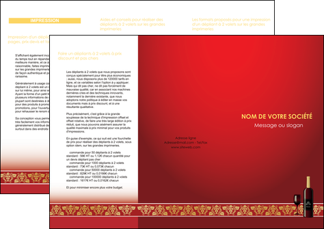 imprimer depliant 3 volets  6 pages  vin commerce et producteur vin vignoble bouteille de vin MIDBE25256