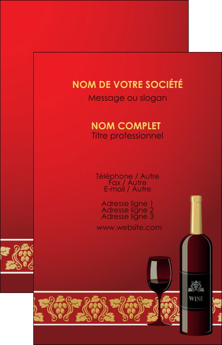 creer modele en ligne carte de visite vin commerce et producteur vin vignoble bouteille de vin MIDBE25266