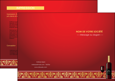 imprimer depliant 2 volets  4 pages  vin commerce et producteur vin vignoble bouteille de vin MIDBE25272