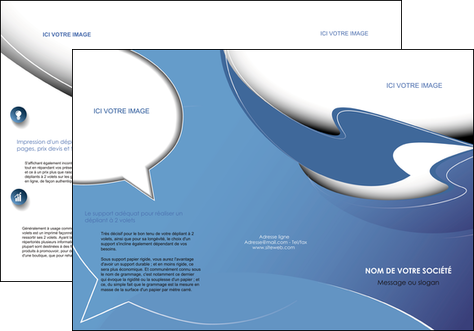maquette en ligne a personnaliser depliant 3 volets  6 pages  ure en  bleu pastel courbes fluides MIDBE25290