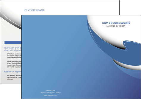 modele en ligne depliant 2 volets  4 pages  ure en  bleu pastel courbes fluides MIDBE25308