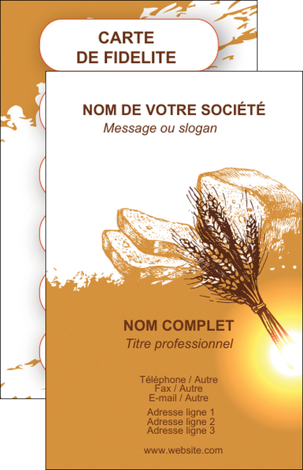 exemple carte de visite boulangerie boulangerie boulange boulanger MIFCH25338