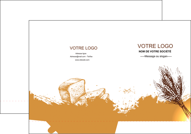 maquette en ligne a personnaliser pochette a rabat boulangerie boulangerie boulange boulanger MIFCH25348