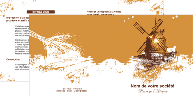 realiser depliant 2 volets  4 pages  boulangerie boulangerie boulange boulanger MIDLU25398