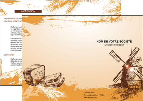 realiser depliant 2 volets  4 pages  bar et cafe et pub boulangerie boulange boulanger MIDBE25412