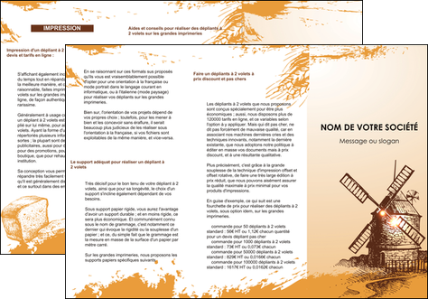 imprimer depliant 3 volets  6 pages  bar et cafe et pub boulangerie boulange boulanger MIDLU25426