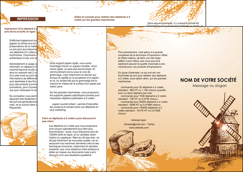 imprimer depliant 3 volets  6 pages  bar et cafe et pub boulangerie boulange boulanger MIDBE25428