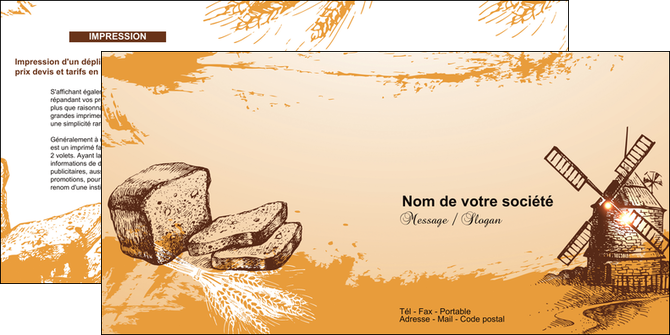 modele en ligne depliant 2 volets  4 pages  bar et cafe et pub boulangerie boulange boulanger MLIG25430
