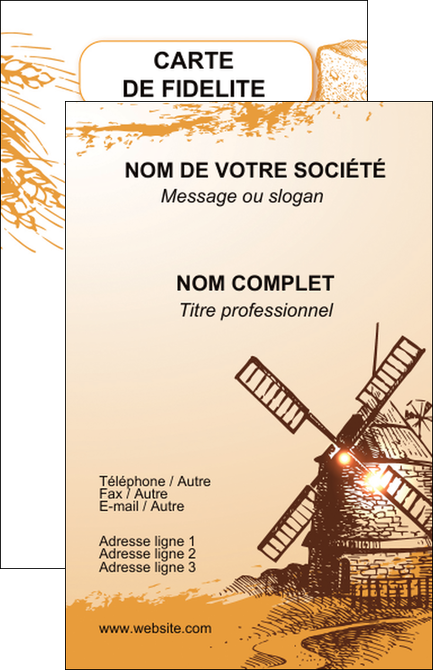 exemple carte de visite bar et cafe et pub boulangerie boulange boulanger MIDBE25432