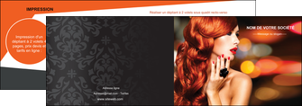 imprimerie depliant 2 volets  4 pages  centre esthetique  coiffure coiffeur coiffeuse MIDLU25460
