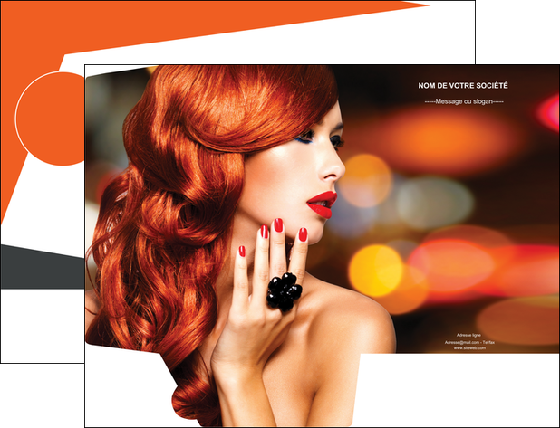 maquette en ligne a personnaliser pochette a rabat centre esthetique  coiffure coiffeur coiffeuse MIDLU25502