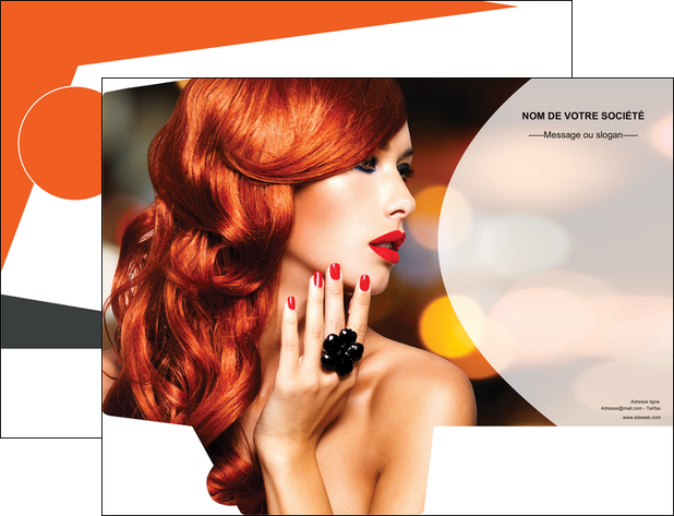 realiser pochette a rabat centre esthetique  coiffure coiffeur coiffeuse MIDLU25560