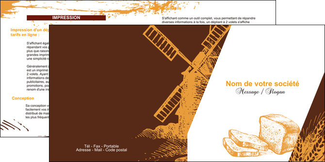 creation graphique en ligne depliant 2 volets  4 pages  boulangerie boulangerie boulanger boulange MID25598