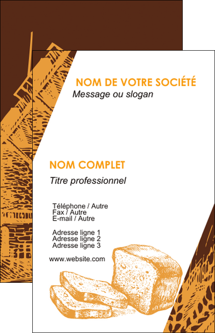 impression carte de visite boulangerie boulangerie boulanger boulange MID25600