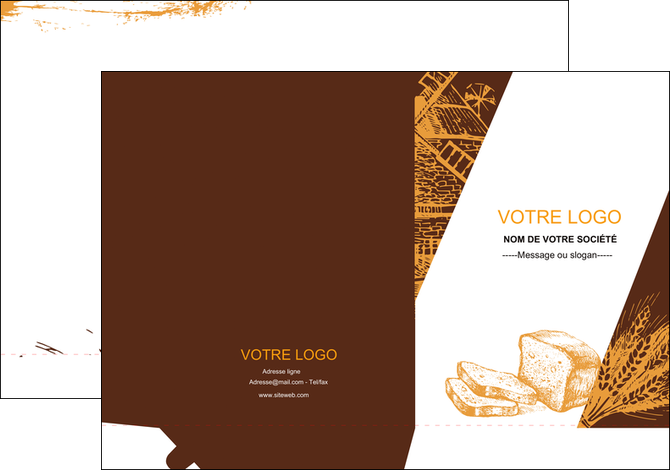 maquette en ligne a personnaliser pochette a rabat boulangerie boulangerie boulanger boulange MID25610