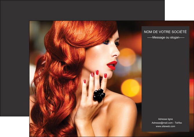 personnaliser modele de affiche centre esthetique  coiffure coiffeur coiffeuse MIDLU25690