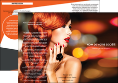 modele depliant 3 volets  6 pages  centre esthetique  coiffure coiffeur coiffeuse MIDLU25800