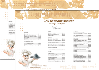 impression set de table metiers de la cuisine restaurant restauration restaurateur MID25806