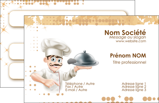 realiser carte de visite boulangerie restaurant restauration restaurateur MID25808