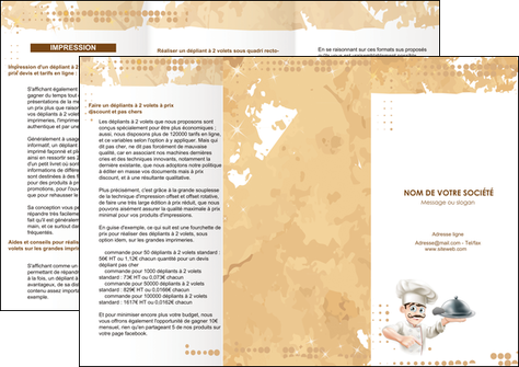 maquette en ligne a personnaliser depliant 3 volets  6 pages  boulangerie restaurant restauration restaurateur MID25824