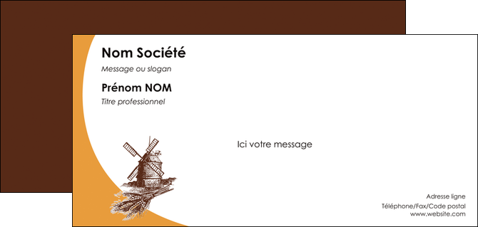 realiser carte de correspondance boulangerie boulanger boulange MLIG25858