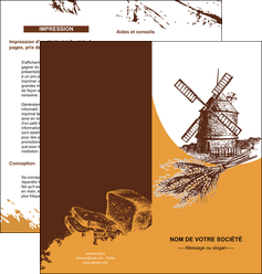 creer modele en ligne depliant 2 volets  4 pages  boulangerie boulanger boulange MLIG25878