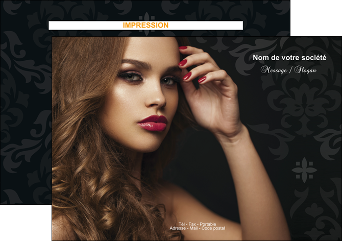 modele flyers cosmetique coiffure salon salon de coiffure MIDBE25994