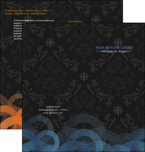 faire modele a imprimer depliant 2 volets  4 pages  textures contextures structures MFLUOO26022