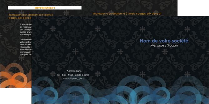 realiser depliant 2 volets  4 pages  textures contextures structures MFLUOO26034