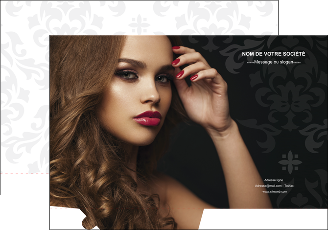 realiser pochette a rabat cosmetique coiffure salon salon de coiffure MIDBE26056